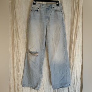 Garage light wash wide leg jeans size 01/25